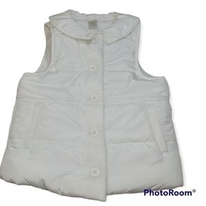 Janie and Jack white Girl's puffer vest size 4-5